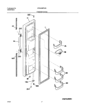 FREEZER DOOR Diagram and Parts List for WRS23MF5AS4  Westinghouse Refrigerator