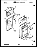 DOOR PARTS Diagram and Parts List for 95-1587-00-03  Tappan Refrigerator