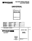 COVER Diagram and Parts List for MEF311SBWB  Frigidaire Range
