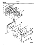 DOOR Diagram and Parts List for FES387CCSC  Frigidaire Wall Oven