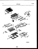 SHELVES AND SUPPORTS Diagram and Parts List for FPWW21TIRW0  Frigidaire Refrigerator