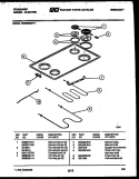 COOKTOP AND BROILER PARTS Diagram and Parts List for REG533MNW1  Frigidaire Range