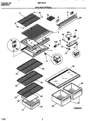 SHELVES / CONTROLS Diagram and Parts List for MRT18TRCD1  Frigidaire Refrigerator