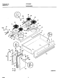 TOP / DRAWER Diagram and Parts List for FEF450WFDB  Frigidaire Range