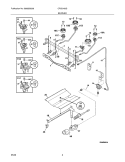 BURNER Diagram and Parts List for CRG3160GBBF  Crosley Range