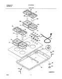 MAIN TOP Diagram and Parts List for GLGC30S8AQB  Frigidaire Cooktop