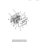 OVEN DOOR, PANELS Diagram and Parts List for GG46CL1  Frigidaire Range