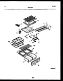SHELVES AND SUPPORTS Diagram and Parts List for FPDA18TPW1  Frigidaire Refrigerator
