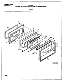DOOR Diagram and Parts List for FEF353BFDE  Frigidaire Range