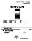 COVER Diagram and Parts List for TGO336BFDB  Tappan Range