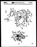 CABINET FRONT, MOTOR AND BLOWER Diagram and Parts List for DG27S6FTMA  Gibson Dryer