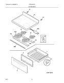 TOP/DRAWER Diagram and Parts List for CRE3580LWD  Crosley Range