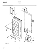DOOR Diagram and Parts List for MFU09M2BW4  Frigidaire Freezer