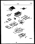 SHELVES AND SUPPORTS Diagram and Parts List for 95-1997-66-04  Tappan Refrigerator