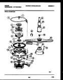 MOTOR PUMP PARTS Diagram and Parts List for SP18D5KYGB  Gibson Dishwasher