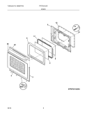 DOOR Diagram and Parts List for FFEF3012LSC  Frigidaire Range