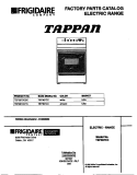 COVER Diagram and Parts List for TEF367CCSC  Tappan Range