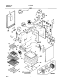BODY Diagram and Parts List for GLEF376AQB  Frigidaire Range