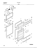 DOOR Diagram and Parts List for FRT16ICRHD4  Frigidaire Refrigerator