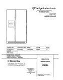 COVER Diagram and Parts List for PLHS239ZCB1  Frigidaire Refrigerator