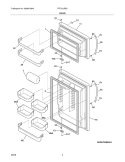 DOORS Diagram and Parts List for FRT21LR8DKA  Frigidaire Refrigerator
