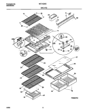 SHELVES Diagram and Parts List for MRT15DRED5  Frigidaire Refrigerator
