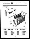 CABINET PARTS Diagram and Parts List for AK22E5RWA  Gibson Air Conditioner