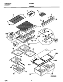 SHELVES Diagram and Parts List for FRT18RRJD0  Frigidaire Refrigerator