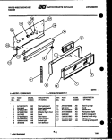 BACKGUARD Diagram and Parts List for GF880KXW0  Frigidaire Range