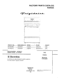 COVER Diagram and Parts List for FGF335CGTJ  Frigidaire Range