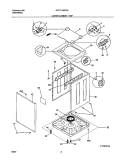 LOWER CABINET / TOP Diagram and Parts List for GLET1142CS0  Frigidaire Washer Dryer Combo