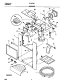 ICE DISPENSER Diagram and Parts List for GLRSF266JW0  Frigidaire Refrigerator