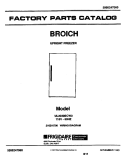 COVER Diagram and Parts List for UL2030ECW3  Electrolux Freezer