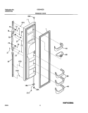FREEZER DOOR Diagram and Parts List for GS26HSZBC3  Frigidaire Refrigerator