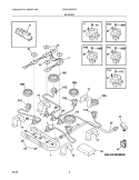 BURNER Diagram and Parts List for LEGC36S9FEA  Frigidaire Cooktop