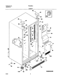 CABINET Diagram and Parts List for FRS26R2AQ1  Frigidaire Refrigerator