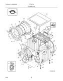 CABINET/TOP Diagram and Parts List for FAFS4474LN0  Frigidaire Washer