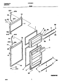 DOOR Diagram and Parts List for FRT18NRJD1  Frigidaire Refrigerator