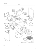 BODY Diagram and Parts List for FGF354BGWF  Frigidaire Range