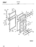 DOORS Diagram and Parts List for FRT21ILRGW3  Frigidaire Refrigerator