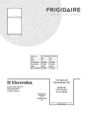 COVER Diagram and Parts List for FFPT10F0KW0  Frigidaire Refrigerator