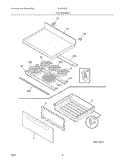 TOP / DRAWER Diagram and Parts List for GLEF389GBA  Frigidaire Range