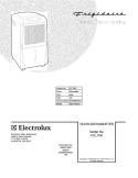 COVER Diagram and Parts List for FDL70R1  Frigidaire Dehumidifier