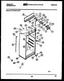 CABINET PARTS Diagram and Parts List for FPD17TLIFW3  Frigidaire Refrigerator