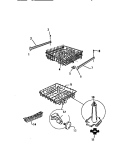 RACKS & WASH TOWER Diagram and Parts List for DWU2005T3W  Kelvinator Dishwasher