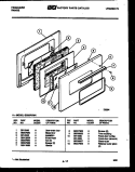 DOOR PARTS Diagram and Parts List for GG32PCW4  Frigidaire Range