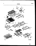 SHELVES AND SUPPORTS Diagram and Parts List for FPW21TIPL0  Frigidaire Refrigerator