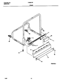 FRAME Diagram and Parts List for FDB221RFR3  Frigidaire Dishwasher