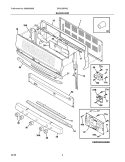 BACKGUARD Diagram and Parts List for EW3LGF65GWC  Electrolux Range