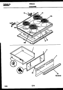 COOKTOP AND DRAWER PARTS Diagram and Parts List for FEF367CATA  Frigidaire Range